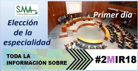 Distribución de plazas MIR año 2018 adjudicadas el primer día de elección. Distribución de plazas MIR año 2018 adjudicadas el primer día de elección.