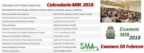 Publicado el calendario oficial del MIR 2018. Examen el 10 de Febrero. Publicado el calendario oficial del MIR 2018. Examen el 10 de Febrero.