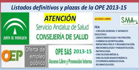 Publicadas las listas definitivas y plazas fijas de la OPE 2013-15 de otras 10 especialidades de FEA, acceso libre. Publicadas las listas definitivas y plazas fijas de la OPE 2013-15 de otras 10 especialidades de FEA, acceso libre.